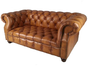 brown Vintage Leather Chesterfield Sofa