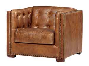 Cigar Tan Leather Sofa Chair