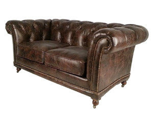 Classic Chesterfield Sofa 2S with Wheels
