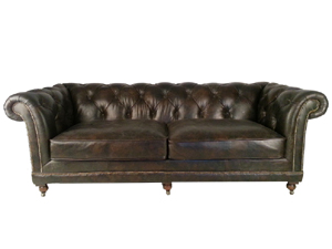 Classic Chesterfield Sofa 3S with Wheels