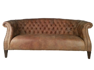 Hand Finished Antique Leather Chesterfield Sofa 3S