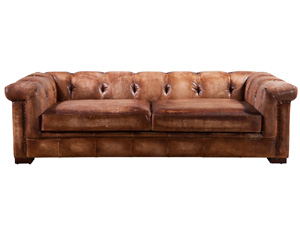 Red Italian Leather Sofa Set