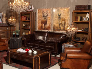 Regency Vintage Leather Sofa