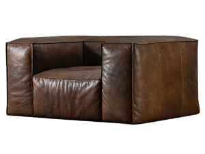 RH Vintage Leather Couch Sofa
