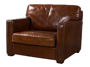 Riveted Vintage Leather Retro Sofa Chair