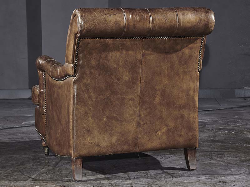 Tufted Back Vintage Leather Chair