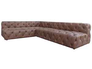Tufted Seat and Back Leather Sofa