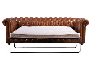 Vintage Leather Sofa Bed