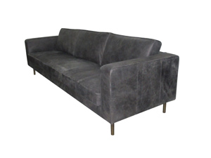 Black Living Room Leather Sofa Material Can Be Customized
