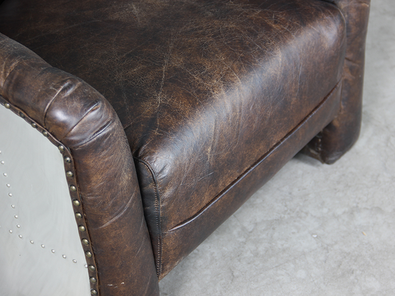 Vintage Brown Leather Sofa