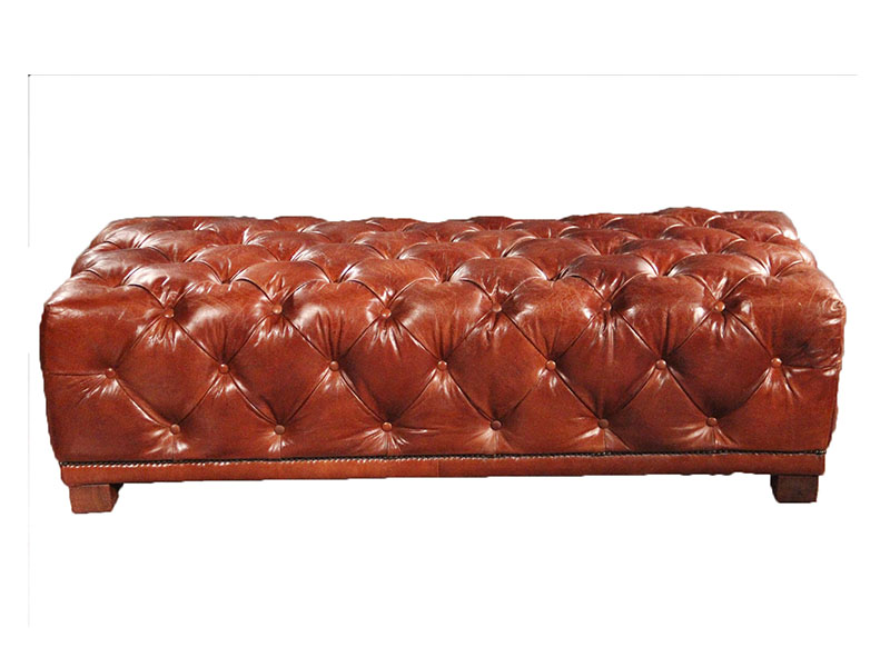 Retro Leather Living Room Coffee Table