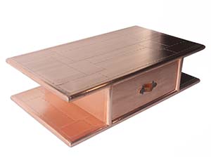 Vintage Copper Aviator Coffee Table with Rivets