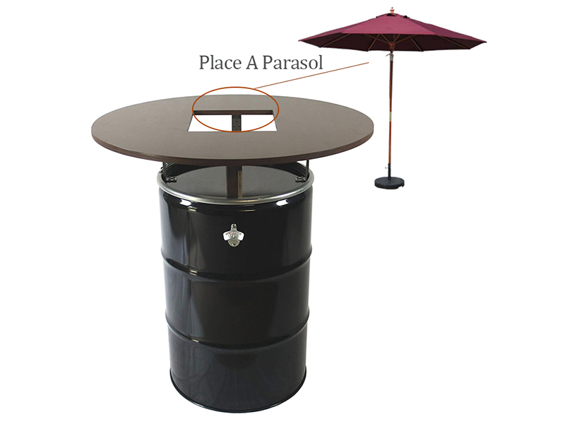 Oil Drum Outdoor Restaurant Dining Coffee Table