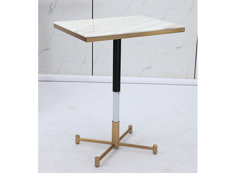 new model modern stainless steel white coffee tea table living room furniture design square marble top tea coffee table