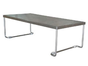 Industrial Iron Metal Base Rectangular Dining Table