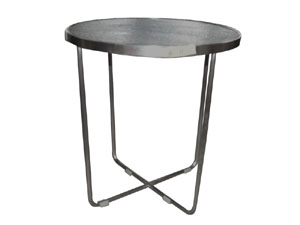 Industrial Iron Metal Base Round Dining Table