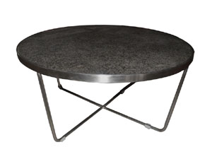 Industrial Iron Metal Base Round Dining Table