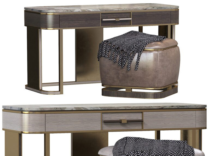Luxury Makeup Cabinet Marble Bedroom Dressing Table