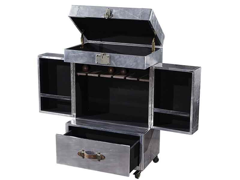 Aluminium Trunk with Two Drawers
