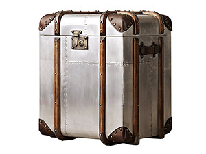 Aluminum Small Side Table Trunk