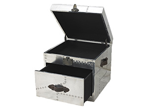 Jet Silver Trunk With Drawer
