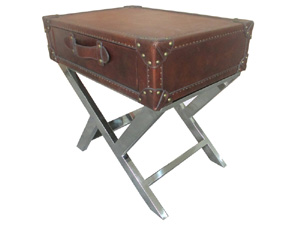 X Base Vintage Leather Small Trunk